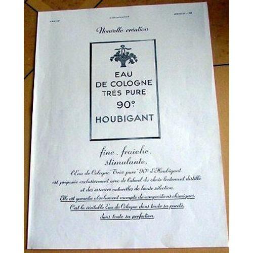 Publicite Papier Ancienne Eau De Cologne Houbigant on Productcaster.