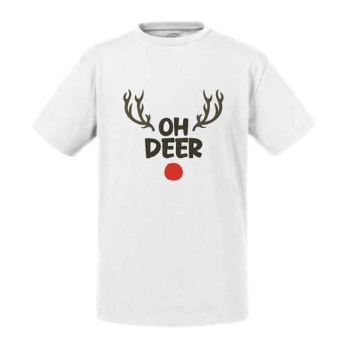 T-Shirt Enfant Oh Deer Renne Noel Hiver Cadeau Père Noel on Productcaster.