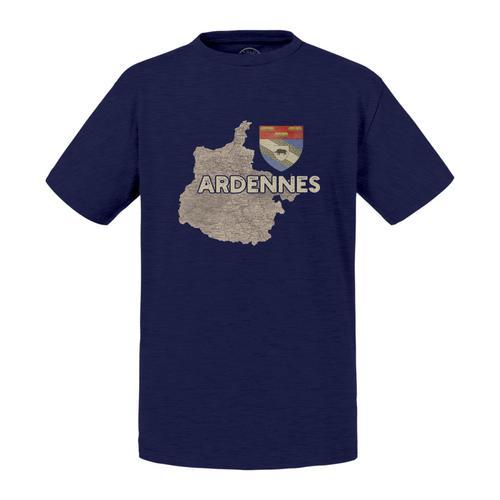 T-Shirt Enfant Ardennes 08 Département Carte Ancienne Grand Est on Productcaster.