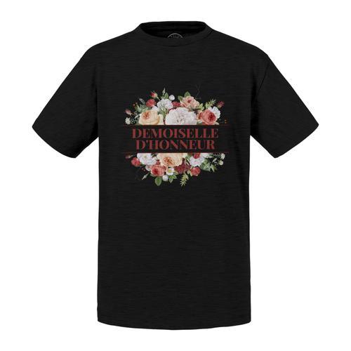 T-Shirt Enfant Demoiselle D'honneur Mariage Mariée Bouquet Fleurs on Productcaster.