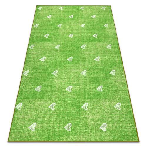 100x400 Cm Tapis Pour Enfants Hearts Jeans, Vintage C¿Urs - Vert on Productcaster.