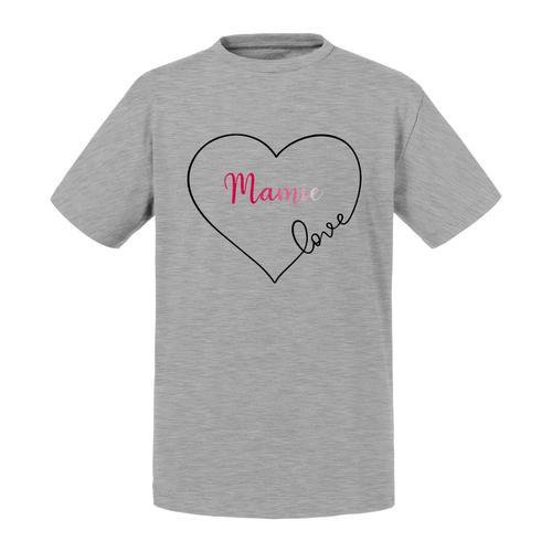 T-Shirt Enfant Mamie Love Coeur Amour Grand Mere Tendresse on Productcaster.