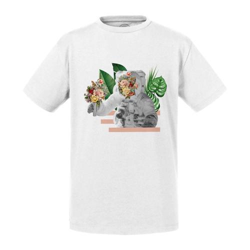 T-Shirt Enfant Astronaute En Fleur Collage Art Surréalisme on Productcaster.