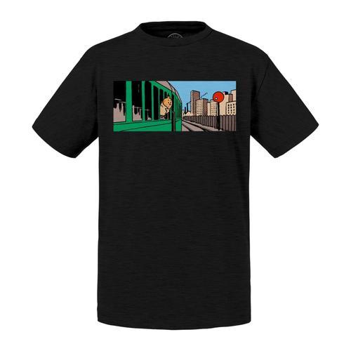 T-Shirt Enfant Tintin Dans Le Train Chicago Etats Unis Bd Herge on Productcaster.