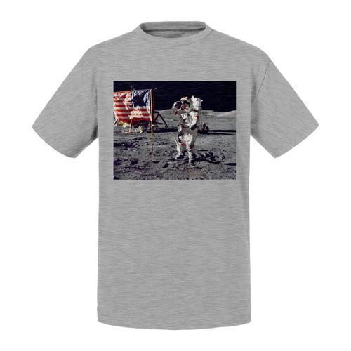 T-Shirt Enfant Premier Pas De L Homme Sur La Lune Drapeau Americain... on Productcaster.