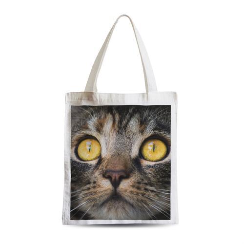 Grand Sac Shopping Plage Etudiant Magnifique Portrait Chat Tigre Eu... on Productcaster.