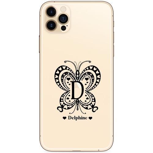 Coque Iphone 11 Pro Avec Votre Prénom 10 Papillon Noir on Productcaster.