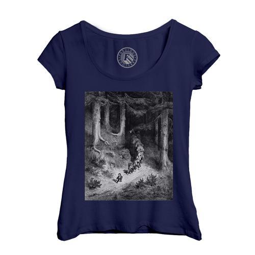 T-Shirt Femme Col Echancré Le Petit Poucet Perrault Illustration Gu... on Productcaster.