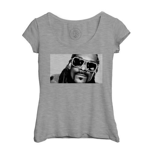 T-Shirt Femme Col Echancré Snoop Dogg Lunettes Style Rap Hip Hop Pr... on Productcaster.