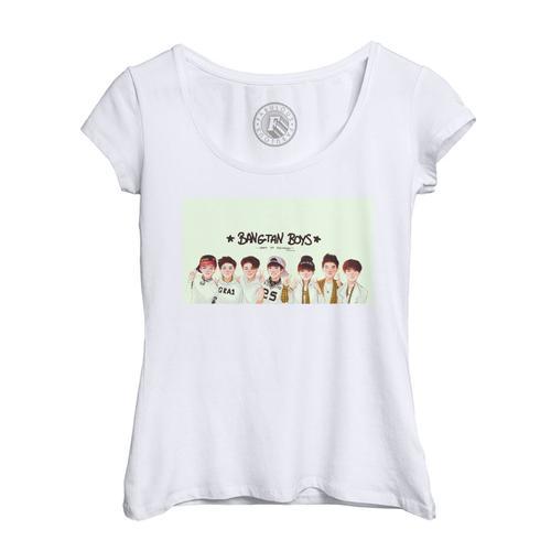 T-Shirt Femme Col Echancré Bts Happy 1st Anniversary Jimin Kpop Sta... on Productcaster.