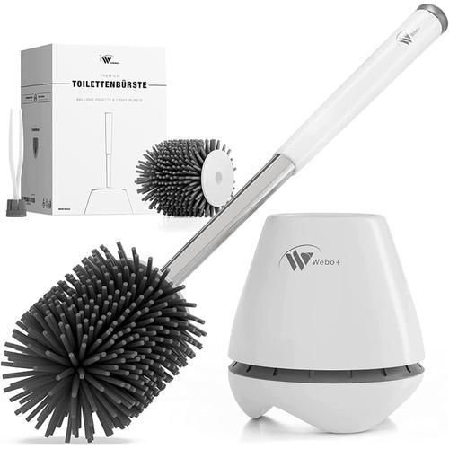 Blanc et Gris Blanc et Gris Brosse à WC avec Brosse de Rechange | B... on Productcaster.