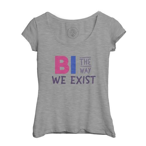 T-Shirt Femme Col Echancré Bi The Way We Exist Lgbtq+ Gay Lesbien B... on Productcaster.