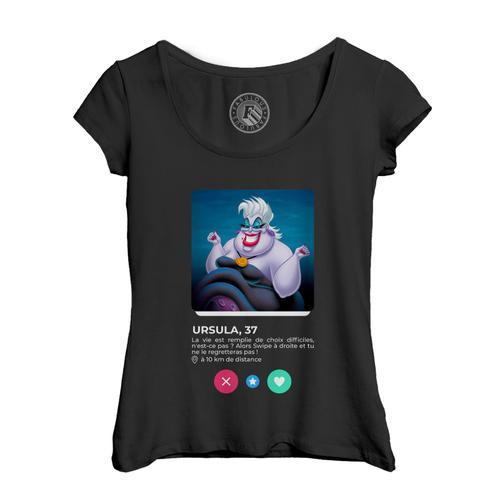 T-Shirt Femme Col Echancré Ursula Sirène Réseau Social Rencontre Am... on Productcaster.