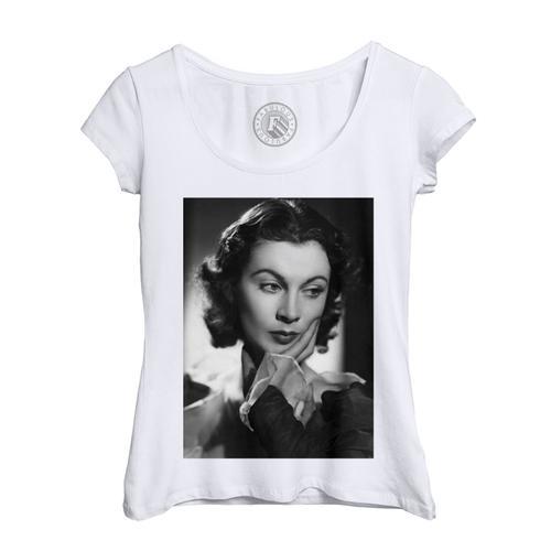 T-Shirt Femme Col Echancré Vivien Leigh Actrice Photo De Star Céléb... on Productcaster.