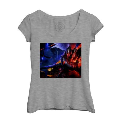 T-Shirt Femme Col Echancré Yasuo on Productcaster.