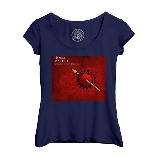 T-Shirt Femme Col Echancré Game Of Thrones Maison Martel 7 Kingdom on Productcaster.