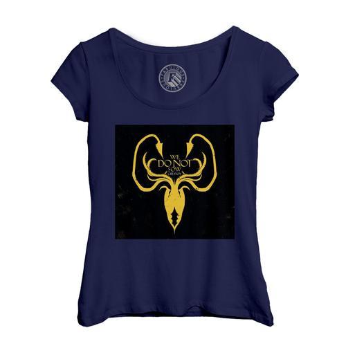 T-Shirt Femme Col Echancré Game Of Thrones Maison Greyjow Serie Tv on Productcaster.