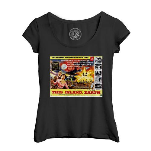 T-Shirt Femme Col Echancré This Island Earth Nanar Vieille Affiche ... on Productcaster.