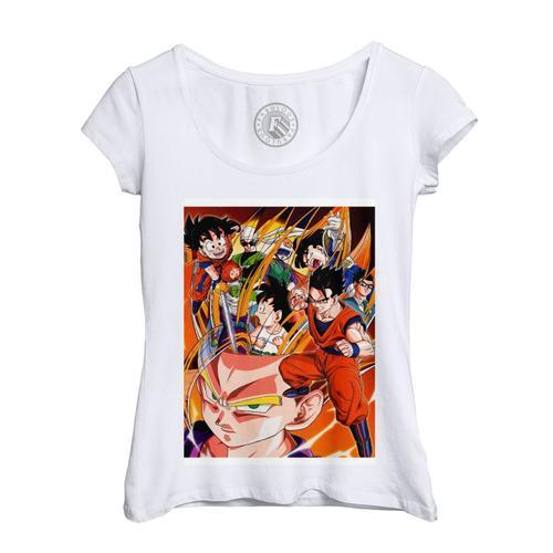 T-Shirt Femme Col Echancré Dragon Ball Z Sangohan Classique Manga A... on Productcaster.