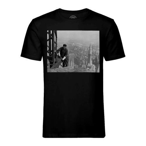 T-Shirt Homme Col Rond Photo Historique Ouvriers Gratte Ciel New Yo... on Productcaster.