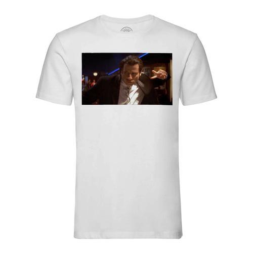 T-Shirt Homme Col Rond John Travolta Danse Rock Pulp Fiction Cinema... on Productcaster.