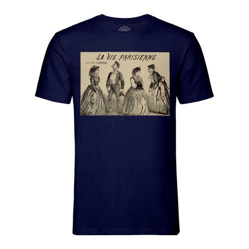 T-Shirt Homme Col Rond La Vie Parisienne Magazine Vintage 1870 Dess... on Productcaster.