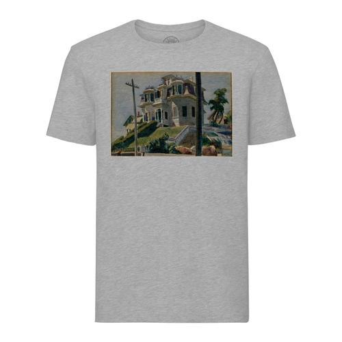 T-Shirt Homme Col Rond Haskell's House Edward Hopper Peinture Reali... on Productcaster.