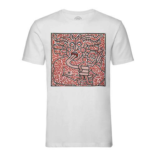 T-Shirt Homme Col Rond Man And Medusa Keith Haring Dessin Graffiti ... on Productcaster.