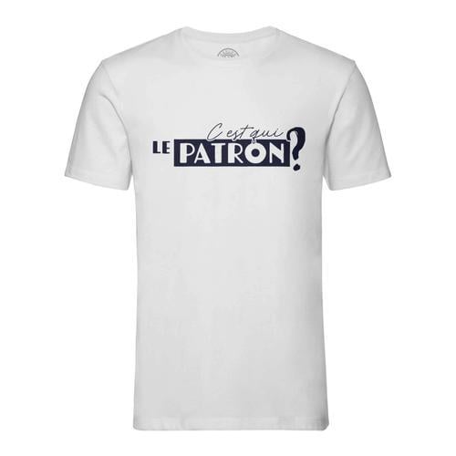 T-Shirt Homme Col Rond C'est Qui Le Patron ? Expression Humour Homme on Productcaster.