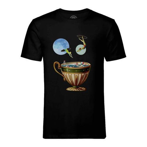 T-Shirt Homme Col Rond Piscine Dans Une Tasse Collage Art Surréalis... on Productcaster.