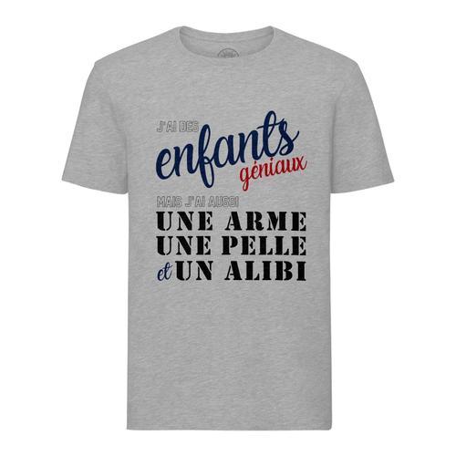 T-Shirt Homme Col Rond J'ai Des Enfants Géniaux Mais J'ai Aussi Une... on Productcaster.