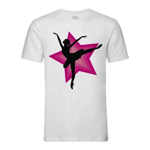 T-Shirt Homme Col Rond Silhouette Noire De Danseuse Étoile Faisant ... on Productcaster.