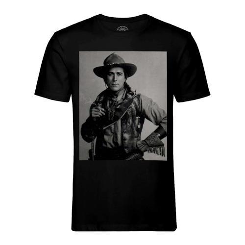 T-Shirt Homme Col Rond Photo De Cowboy Avec Chapeau Et Cigarette Or... on Productcaster.