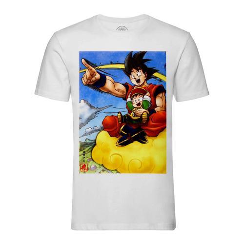 T-Shirt Homme Col Rond Goku Et Son Fils Gohan Dragon Ball Z Manga Dbz on Productcaster.