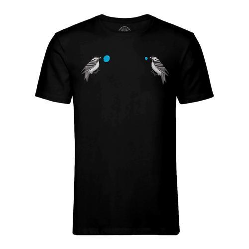 T-Shirt Homme Col Rond Petits Oiseaux Rayés Font Des Bulles Humour ... on Productcaster.