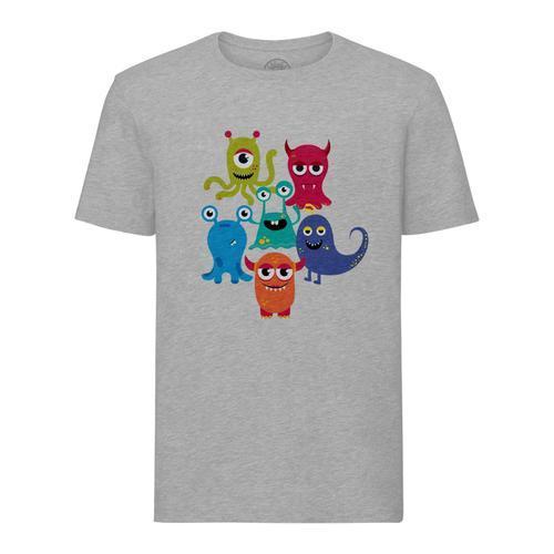 T-Shirt Homme Col Rond Monstres Mignons Halloween Peur Horreur on Productcaster.