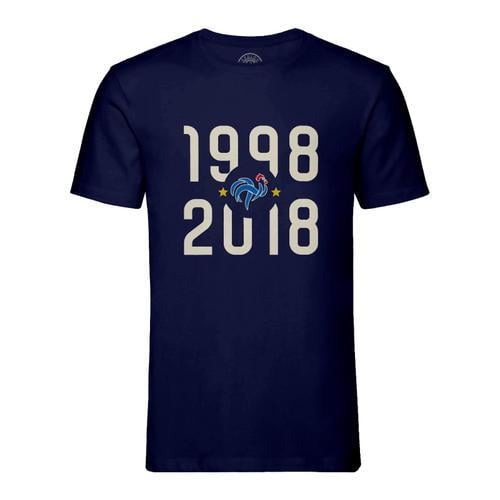 T-Shirt Homme Col Rond 1998 - 2018 Champion Du Monde Foot France on Productcaster.