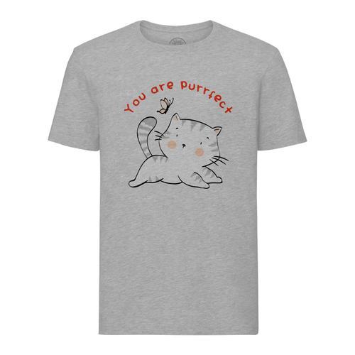 T-Shirt Homme Col Rond You Are Purrfect Chat Illustration Chaton on Productcaster.