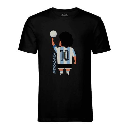 T-Shirt Homme Col Rond Maradona 10 Dessin Argentine Football on Productcaster.