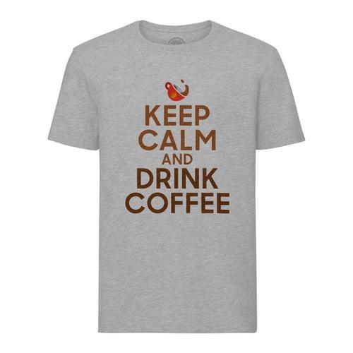 T-Shirt Homme Col Rond Keep Calm And Drink Coffee Parodie Angleterr... on Productcaster.