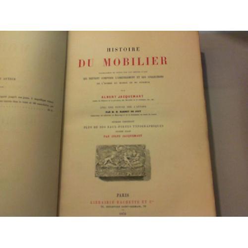 Histoire Du Mobilier Recherches Et Notes Sur Les Objets D'art on Productcaster.