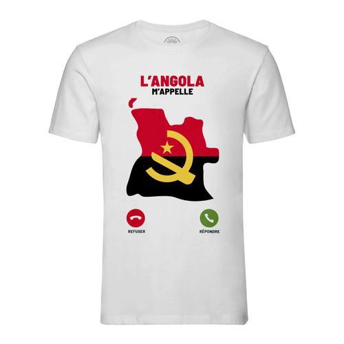 T-Shirt Homme Col Rond L'angola M'appelle Voyage Passion Culture on Productcaster.