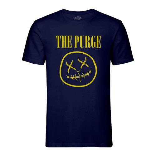 T-Shirt Homme Col Rond The Purge - Nirvana Parodie Film Series Marque on Productcaster.