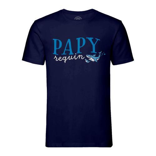 T-Shirt Homme Col Rond Papy Requin Famille Mignon Poisson on Productcaster.