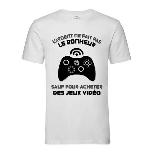 T-Shirt Homme Col Rond Jeux Vidéo - L'argent Ne Fait Pas Le Bonheur... on Productcaster.