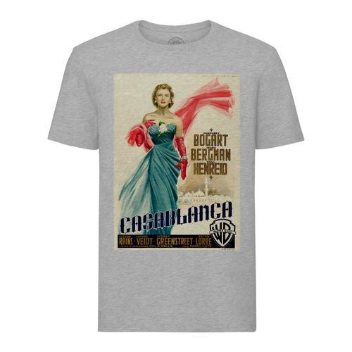 T-Shirt Homme Col Rond Casablanca Vieille Affiche De Film Rétro Pos... on Productcaster.