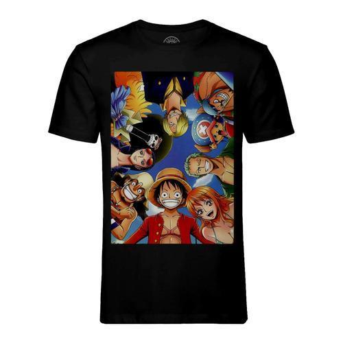 T-Shirt Homme Col Rond One Piece Equipage Pirate Selfie Manga Anime... on Productcaster.