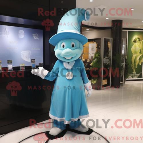 Costume De Mascotte Redbrokoly De Chapeau De Lutin Bleu Ciel Person... on Productcaster.