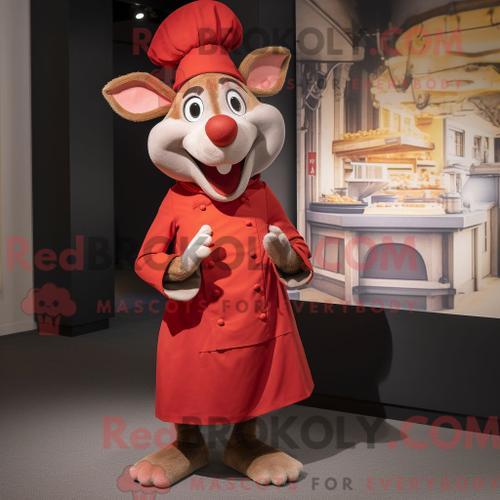 Costume Mascotte Redbrokoly De Ratatouille Rouge Habillé D Une Jupe... on Productcaster.