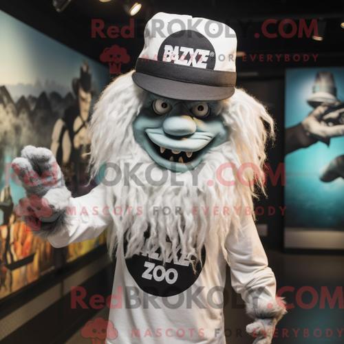 Mascotte Redbrokoly De Zombie Blanc Personnage Habillé Avec Un Polo... on Productcaster.